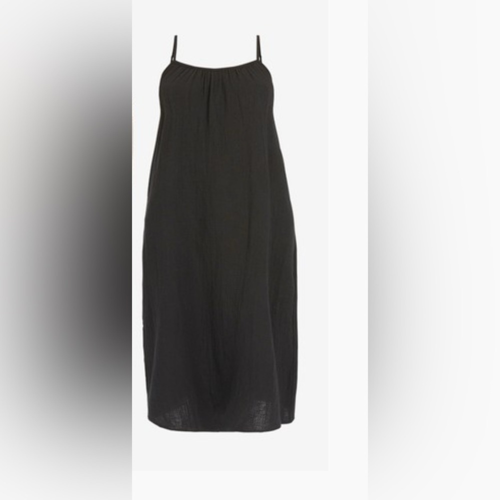 NEW Sol Angeles Black Sleeveless Gauzy Maxi Dress M-L